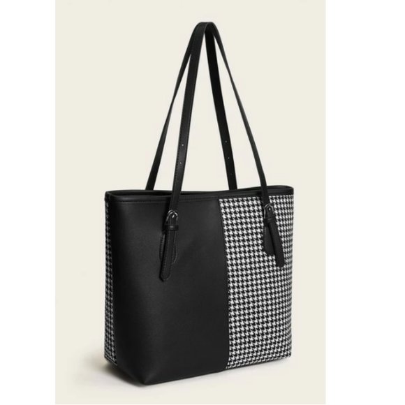 Houndstooth print tote bag - Picture 2 of 4